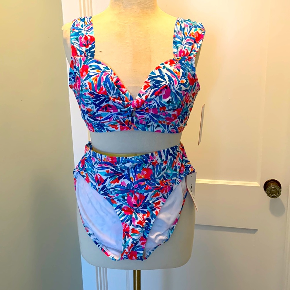 New Swimsuits for All Happy Bouquet Bikini Top 12 Bottoms 16
